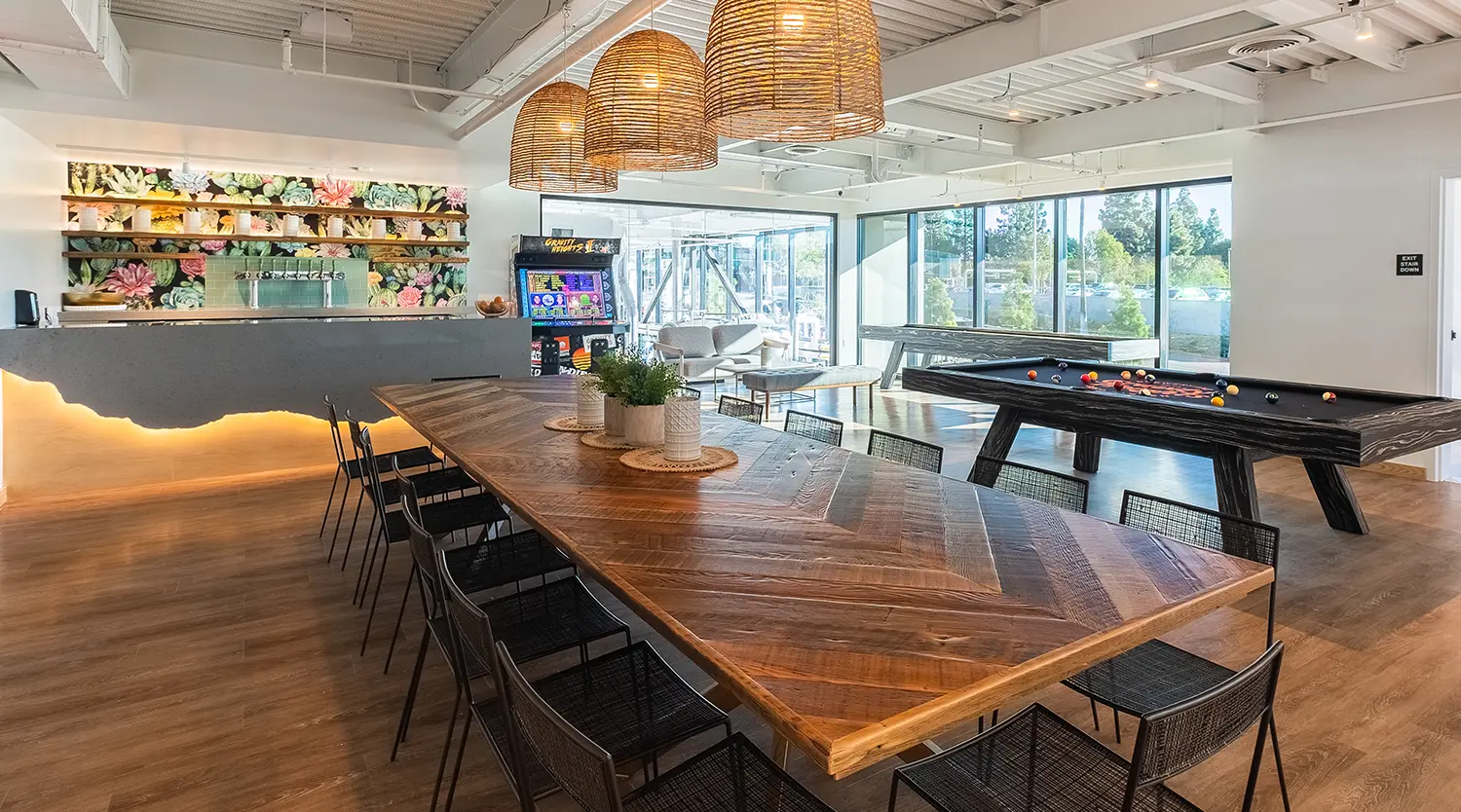 long-wood-table-office-kitchen-area